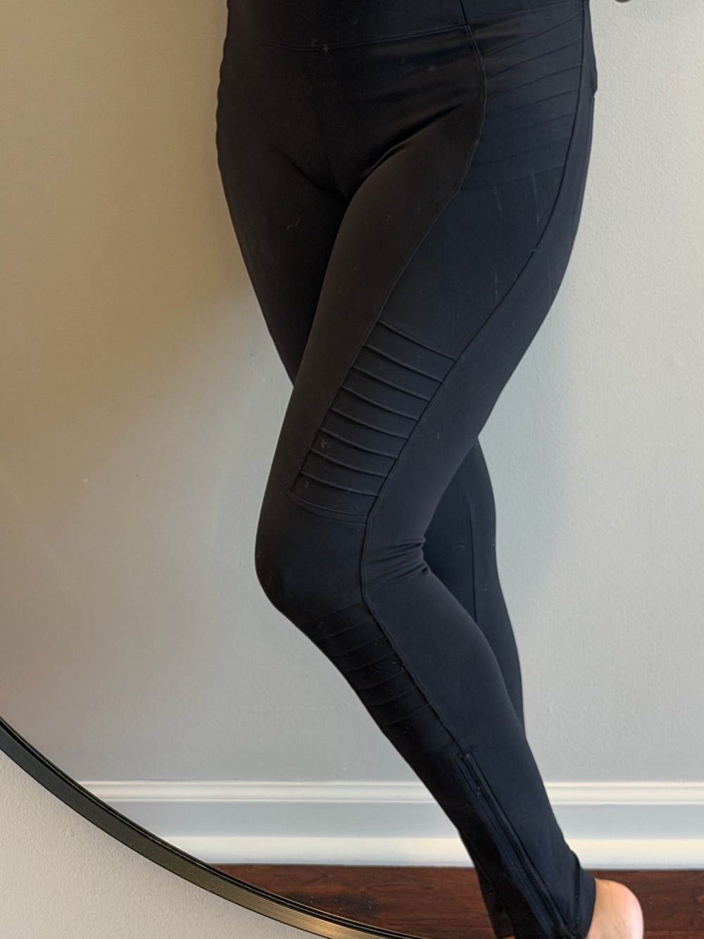 Athleta Black Moto-Detail Jeggings